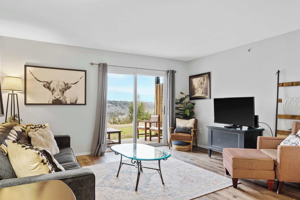 Curl up in the serene living room & stream all your favorite entertainment