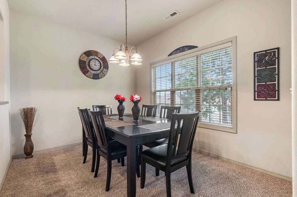 Dining table with seating for 6