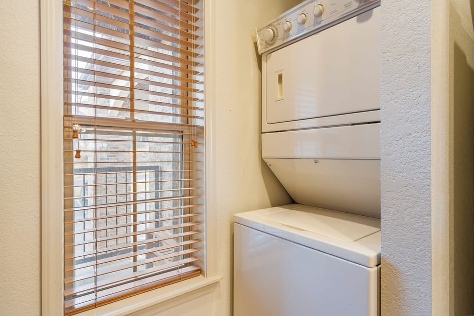 Washer and dryer off of the kitchen