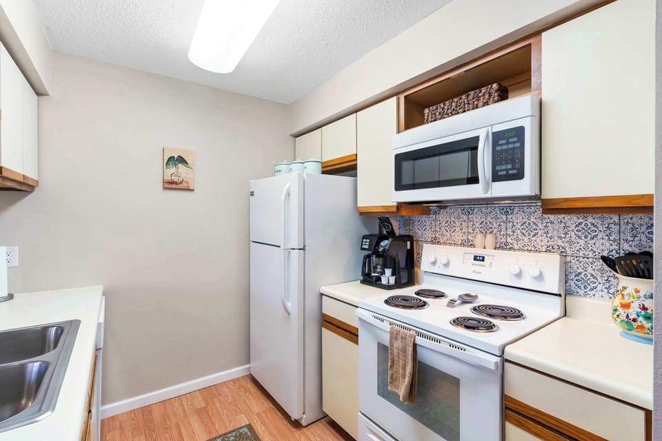 Craft culinary delights in the fully equipped kitchen
