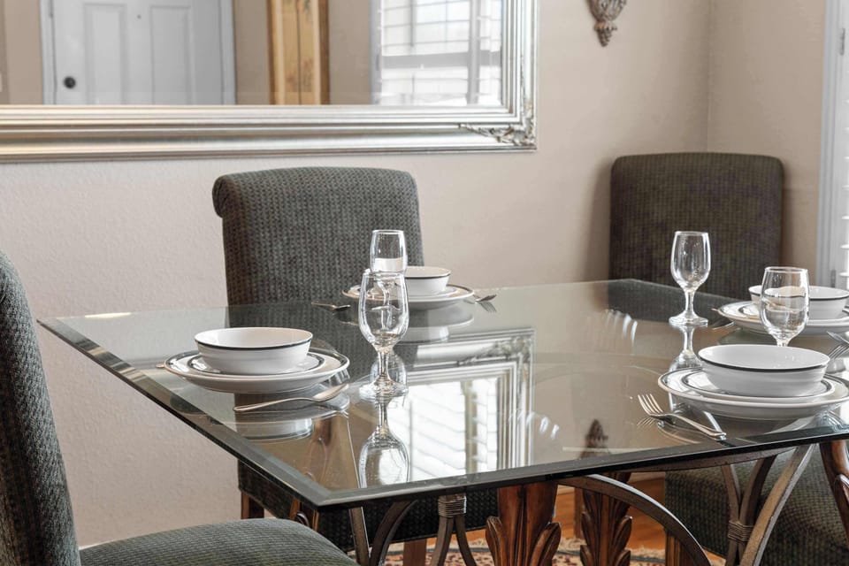 Dining table with seating for 6