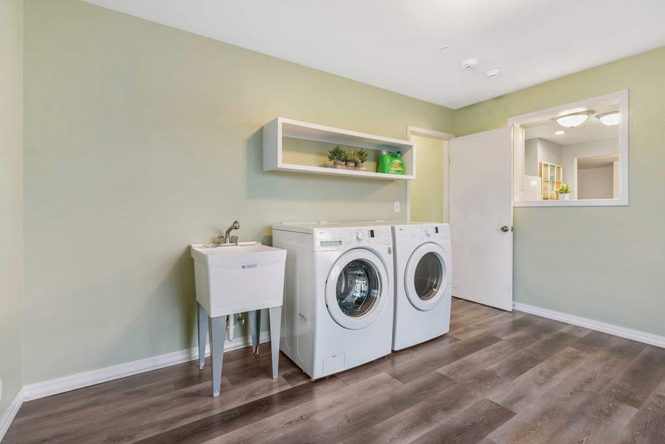 Washer and dryer in the laundry room