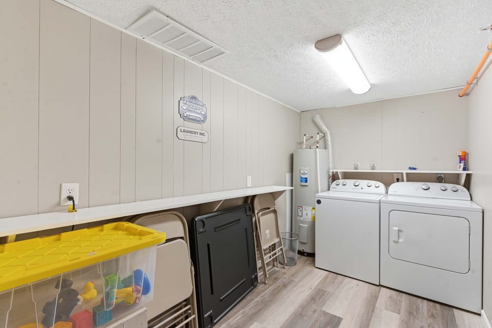 Private laundry is available for your stay, located on the lower level