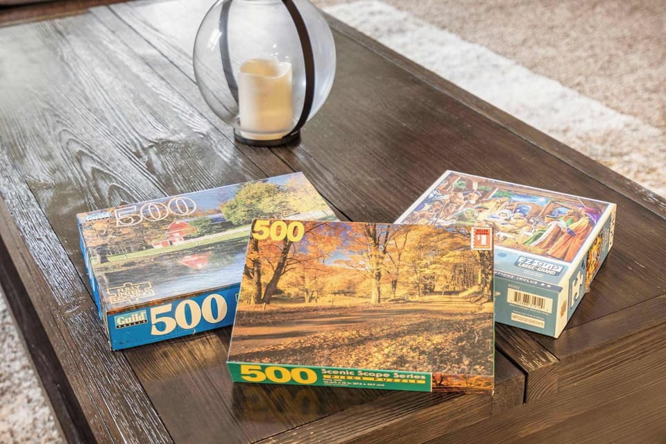 Spend evenings visiting together with a puzzle at the table