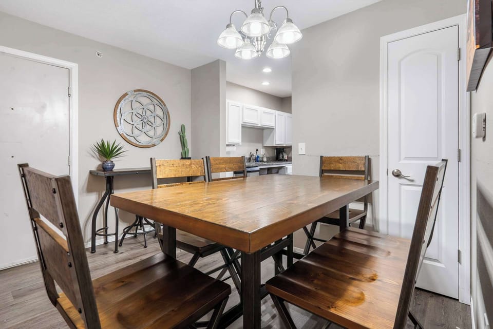 Unit 1: Dining table with total seating for 8