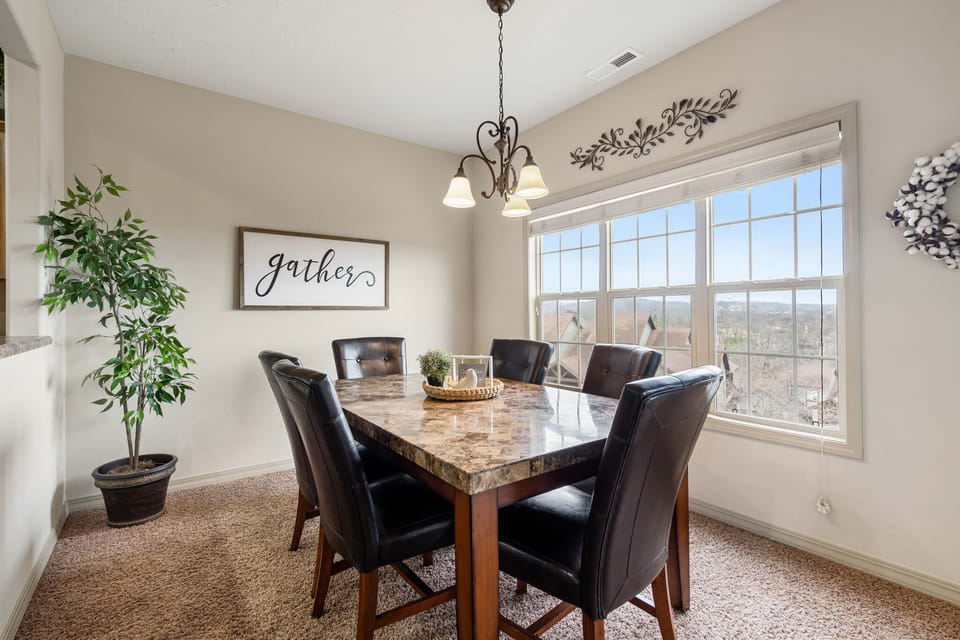 Dining table with seating for 6