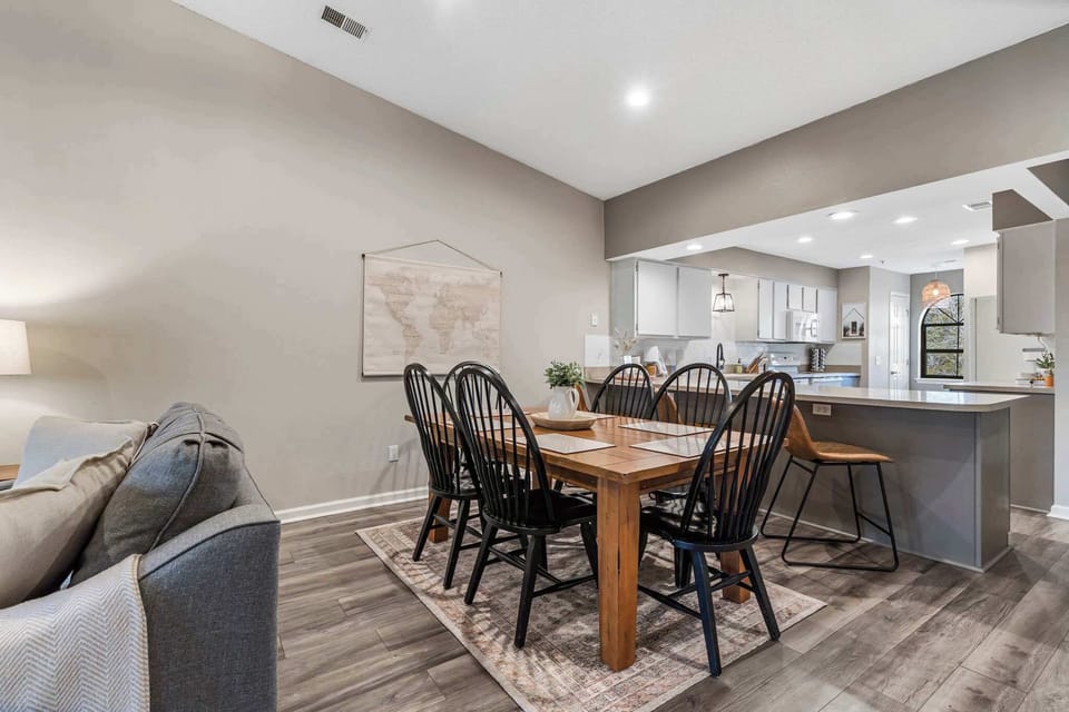 Dining table with seating for 6