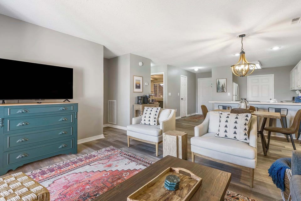 Cozy living room with TV