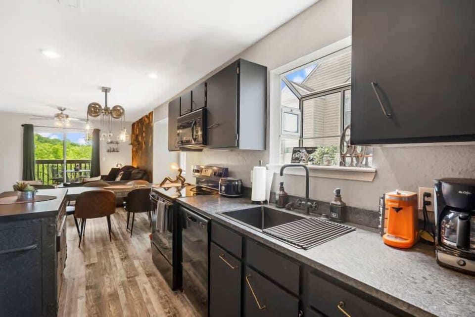 This open concept condo offers space for everyone and fantastic steampunk details