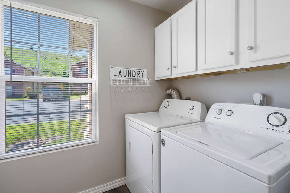 Washer & dryer off of the kitchen (Unit #4)