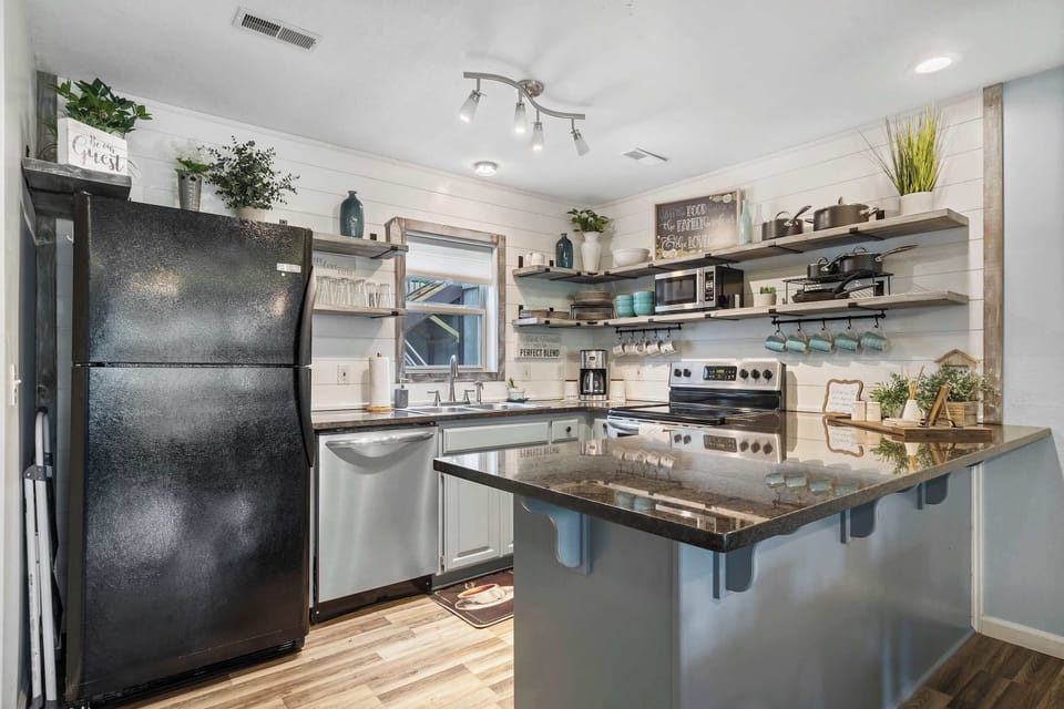Kitchen is equipped with all your basics