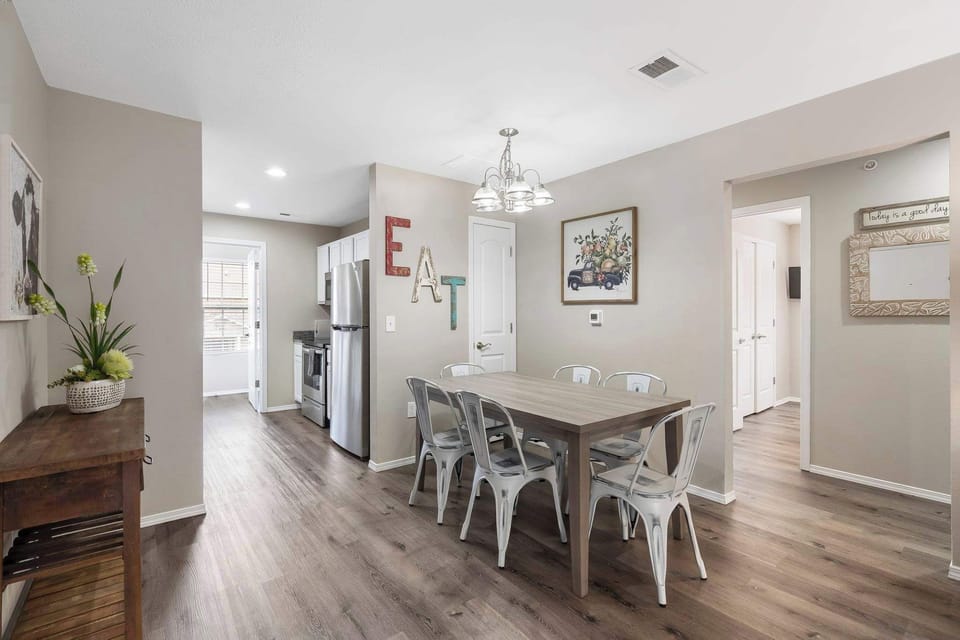 Dining table with seating for 6