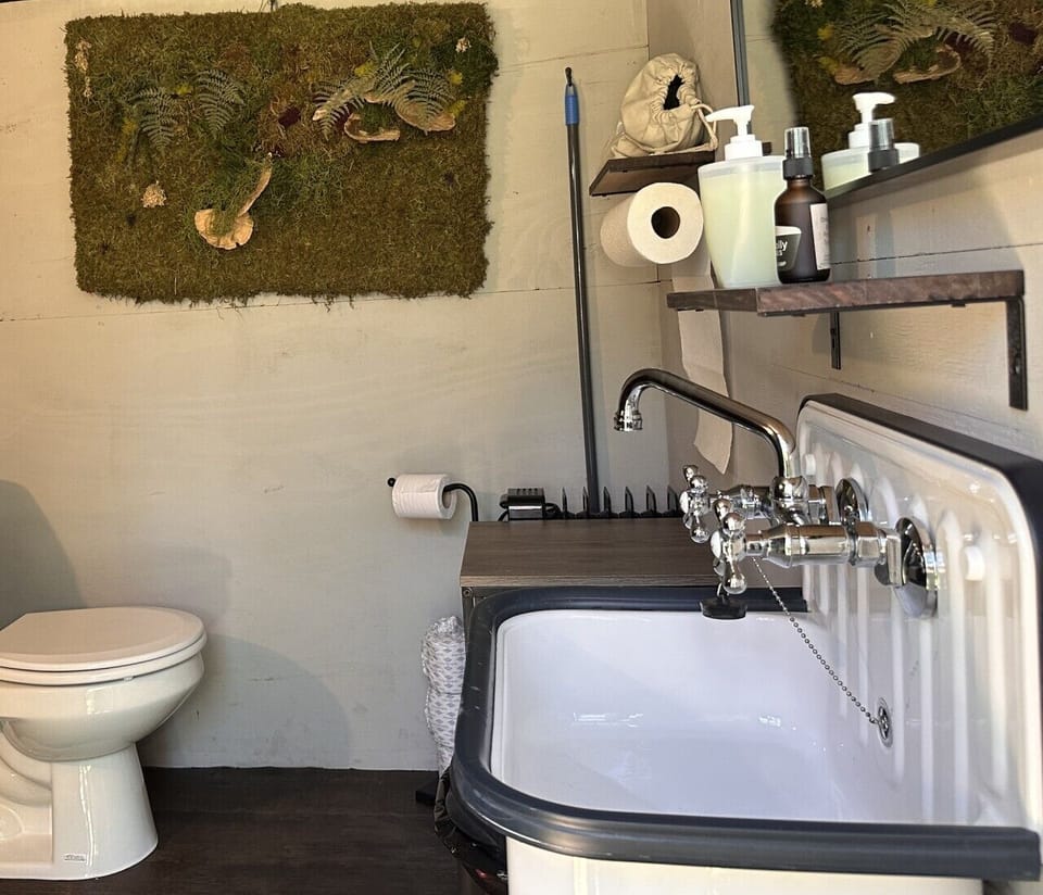 Aframes share a single use bathhouse