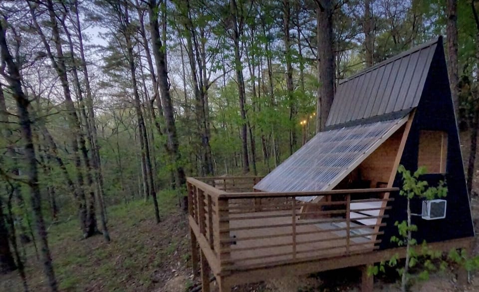 Swing wall provides wooded views