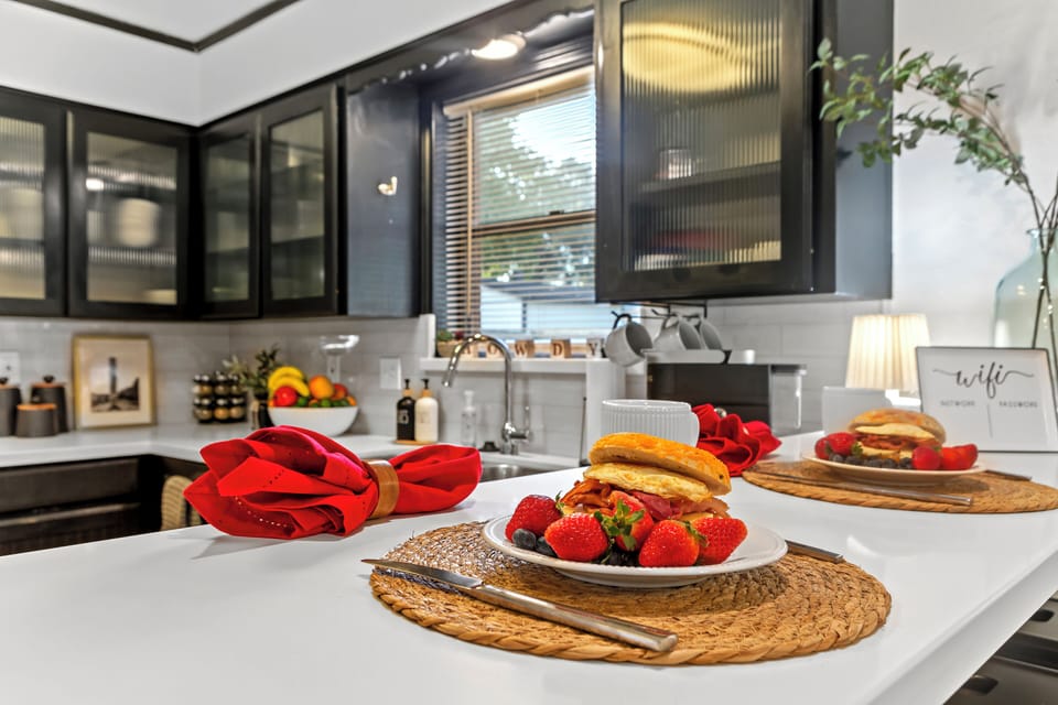 Fully stocked for cooking, whether it’s breakfast, lunch, or dinner.
