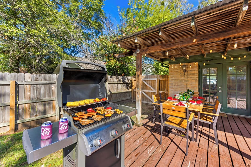 Grill, toss bags, then fire pit nights, backyard fun is ready.