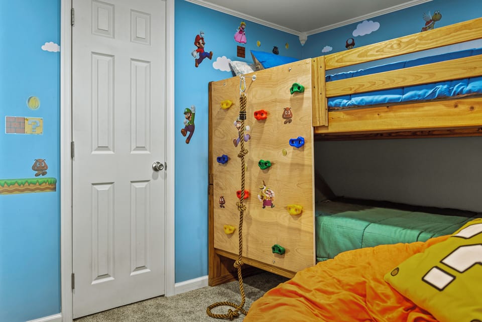 Super Mario theme in Bedroom 3.