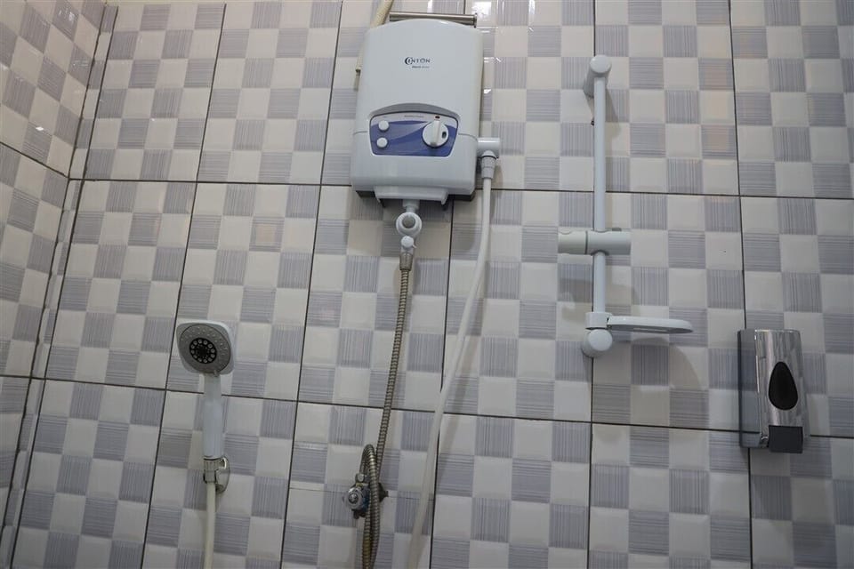 Slippers, towels, soap, shampoo