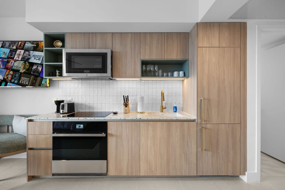 Modern kitchen equipped with everything you need for a comfortable stay