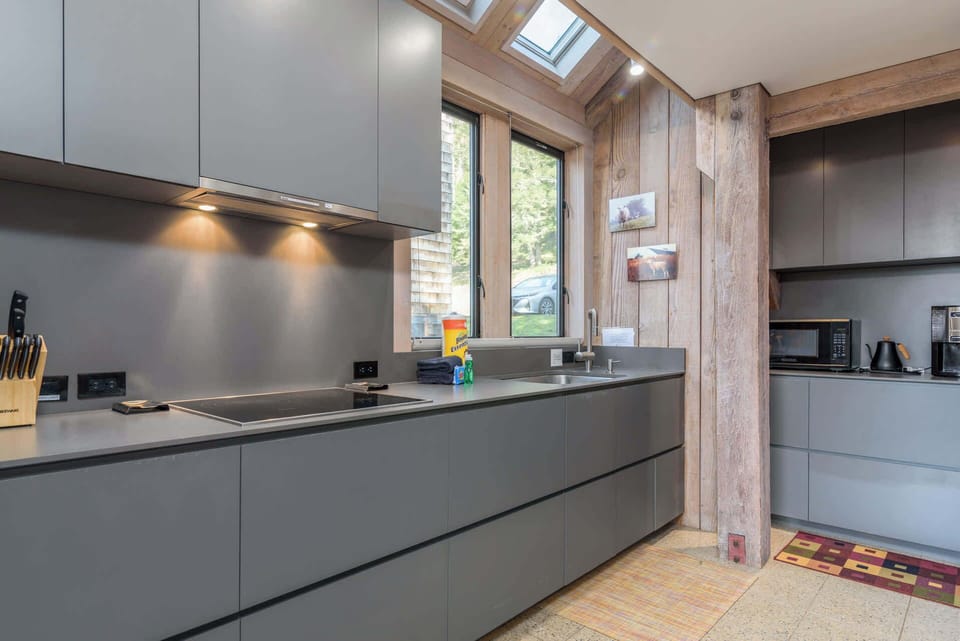 Sleek modern fully equipped kitchen