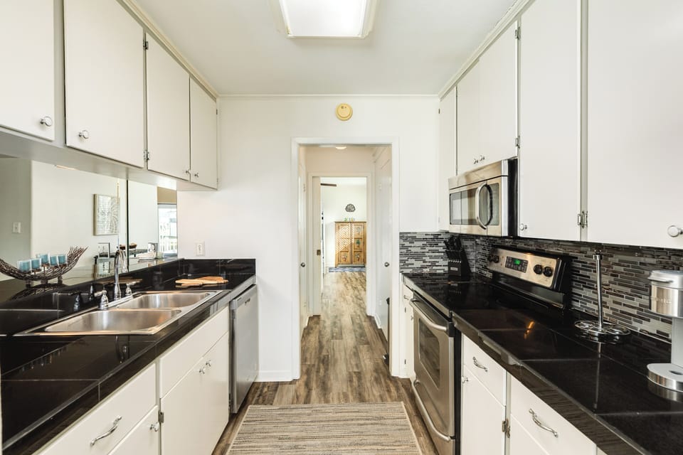 Plenty of counter space to prepare and serve homecooked meals