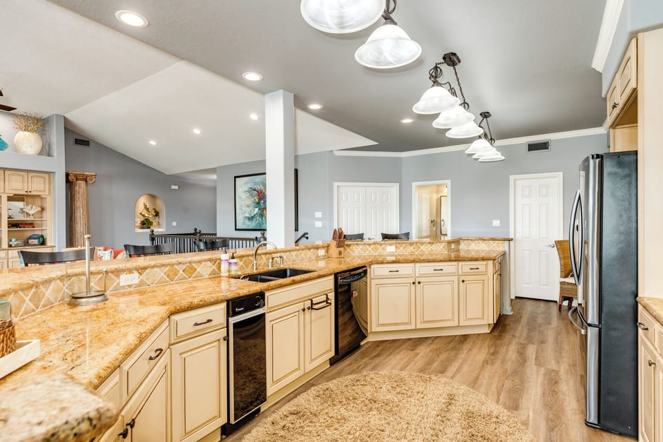 Plenty of counter space to prepare and serve homecooked meals