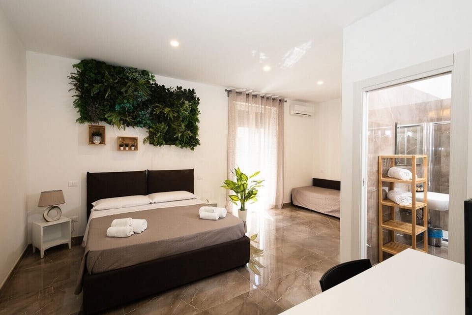 Family Studio Suite, 1 Bedroom, Kitchenette, Ground Floor | Hypo-allergenic bedding, down comforters, memory foam beds