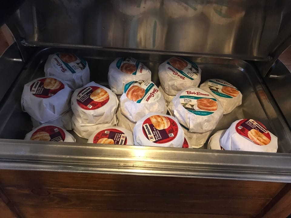 Free daily self-serve breakfast