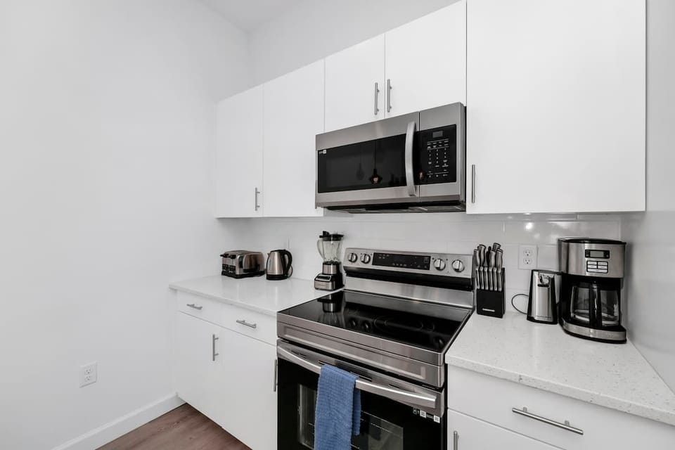 Everything you need to cook up a storm—fully stocked with appliances, cookware, and all the essentials.