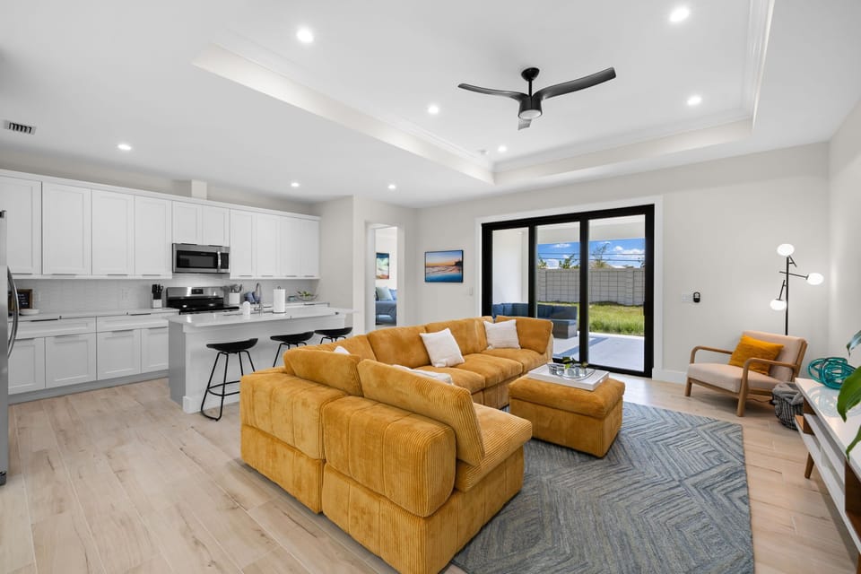 This corduroy couch is not only bold, it's incredibly comfortable.