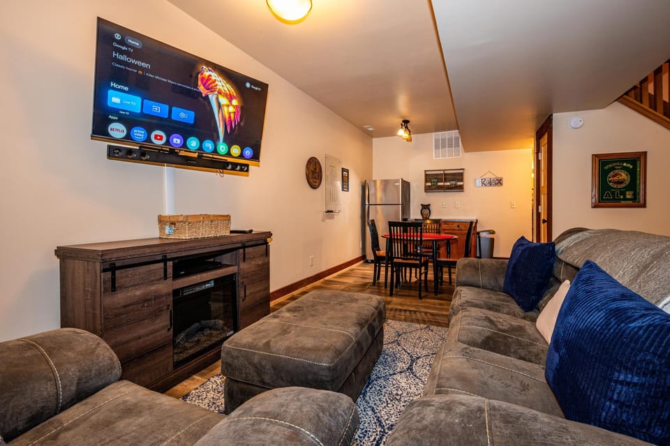 Comfortable lower-level living space for relaxing evenings