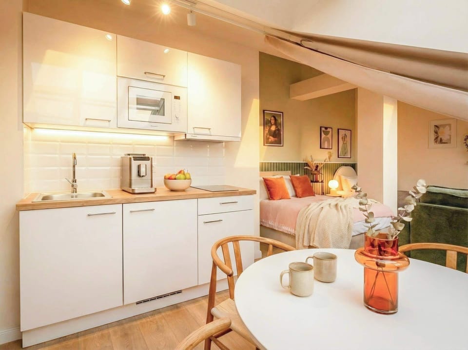 Fully equipped kitchen with everything you need for basic cooking - please, see the list of amenities