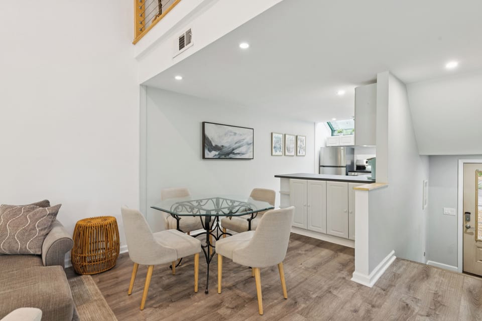 Dining table featuring 4 chairs