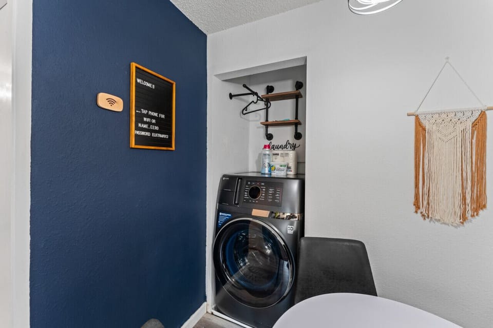 A different view of the laundry area.