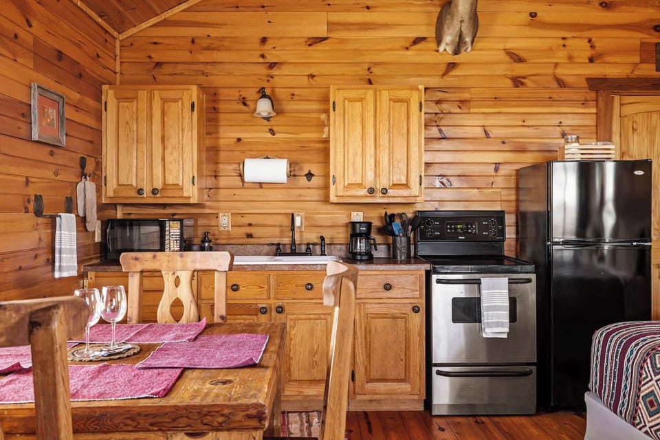 Enjoy the convenience of a fully equipped kitchen, perfect for preparing home-cooked meals during your stay!