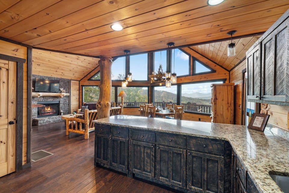 Enjoy cooking a meal or two, complete with a big view of the North GA Mountains! 