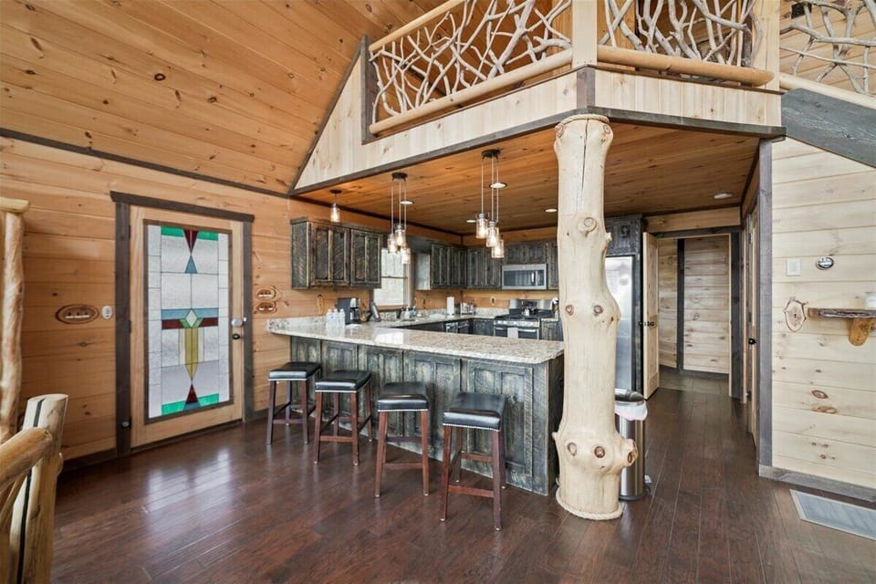 Beautiful upscale kitchen with an island area for extra seating 