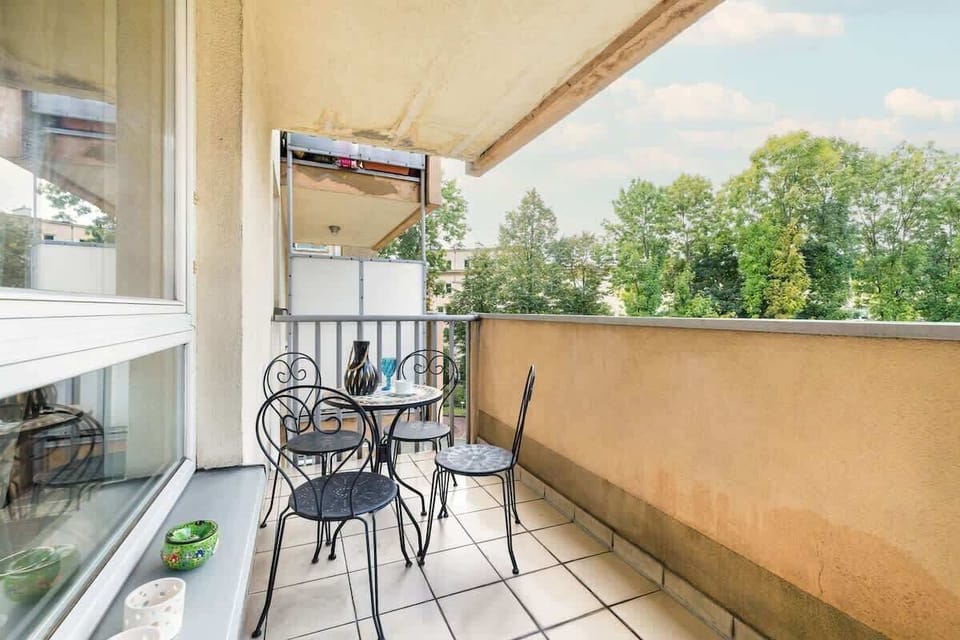 Furnished balcony.