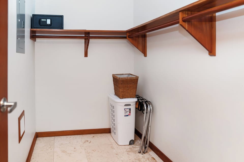 Walk in closet with safe