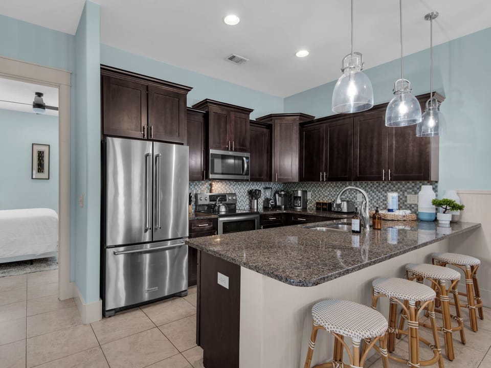 Modern Kitchen with Bar Seating