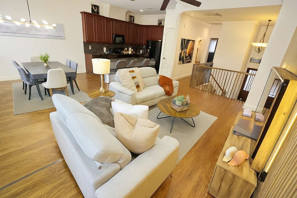 Spacious lounge area ideal for group gatherings or family relaxation.