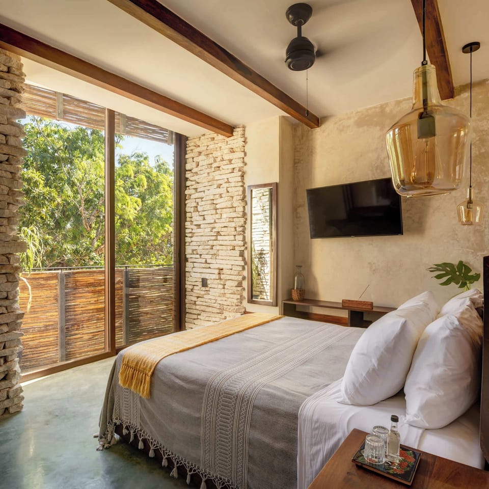 Cupreata Bedroom with small balcony, ensuite bathroom