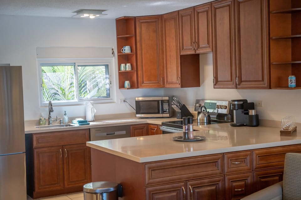 Spacious and full equipped kitchen provides any cooking accessories that you might need to prepare any meal. 