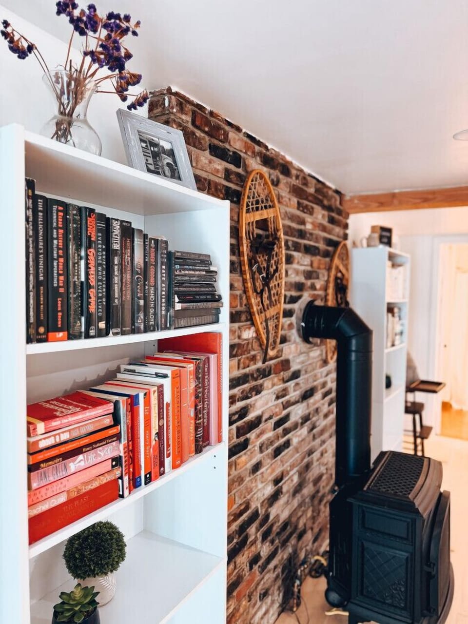 Charming bookshelves, great for showcasing your favorite books.