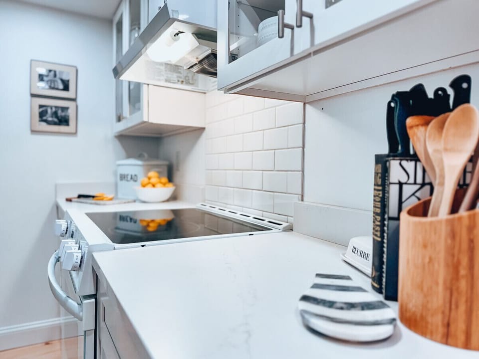 Well-equipped kitchen amenities for all your cooking needs.