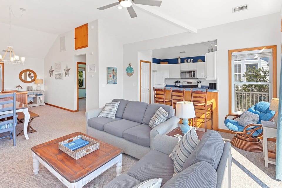Enjoy family time in the spacious Living Area with a Flat Screen TV and plenty of comfortable seating.