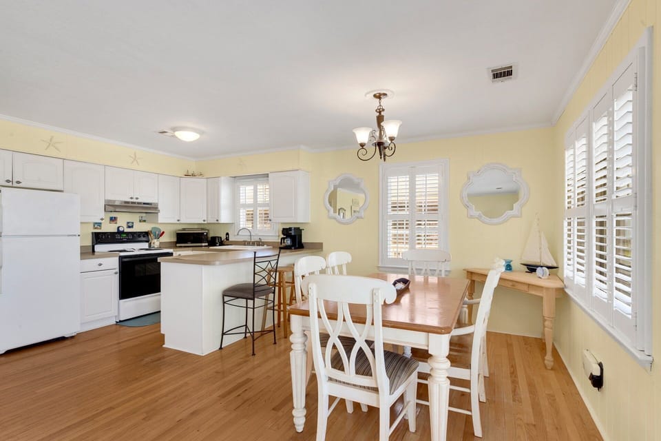 Whip up a delicious meal in the modern Kitchen with all the appliances you need for meal prep!
