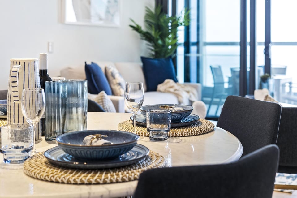 The elegant table set up