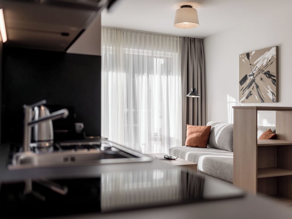 Deluxe Apartment, Mountain View | Private kitchen