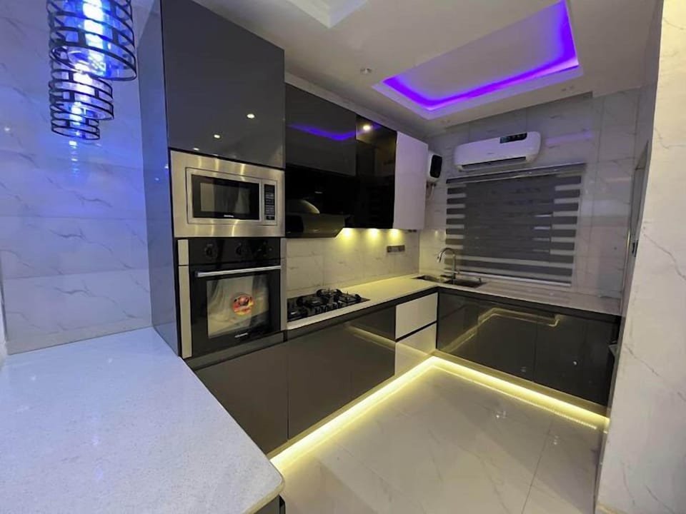 Family Room, Balcony, City View | Private kitchen | Fridge, microwave, oven, stovetop